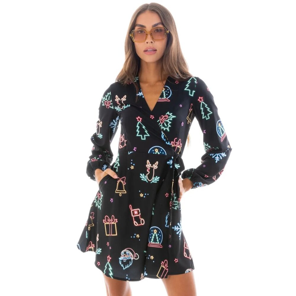 Shinesty The Naughty Noel Wrap Dress